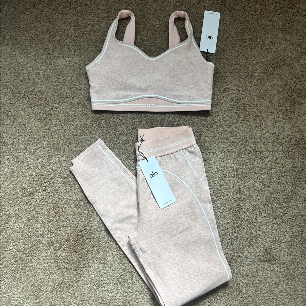 ALO Yoga Pink Quartz Heather Leggings